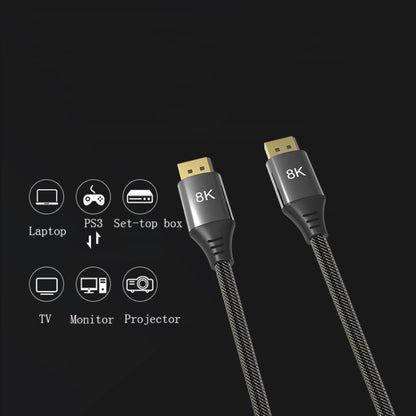 DP1.4 Version 8K DisplayPort Male to Male Computer Monitor HD Cable, 0.5m, 1.5m, 5m