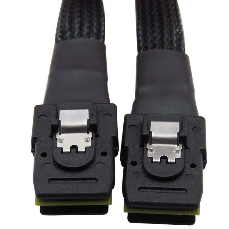 SAS36P SFF-8087 to SAS36P Cable Motherboard Server Hard Disk Data Cable, Black 0.7m