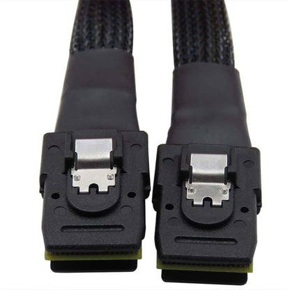 SAS36P SFF-8087 to SAS36P Cable Motherboard Server Hard Disk Data Cable, Black 0.7m