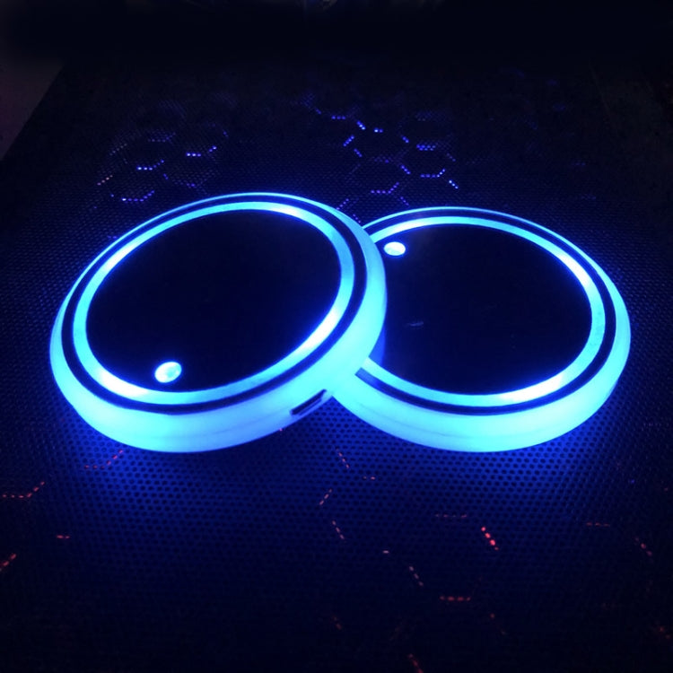 1 Pair 68mm LED Smart Light-Emitting Coaster Light Car Cup Slot Atmosphere Light, Beverage, Brick, Cat Claws, Modern Technology, Star, Genesis, Magic Array
