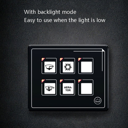 SP5106 RV Yacht Modified 5mm Film Touch 6-Bit Panel Switch