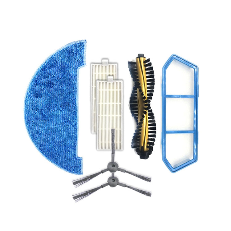 3pairs Side Brush Sweeper Accessories For Ilife A4, 1 Set, 3 PCS Side Brush, 3 PCS Rag, 5 PCS Filter