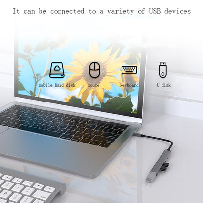 U5 Type-C Extender USB3.0 Splitter Multi-Port Expansion Dock, Number of interfaces: 4 in 1 (USB), 5 in 1 (Type-C)