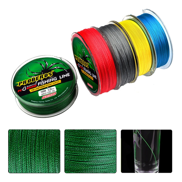 2 PCS PROBEROS 4 Edited 100M Strong Horse Fish Line, 5.0 / 50LB, 6.0 / 60LB, 7.0 / 70lb, 8.0 / 80lb, 10.0 / 100LB