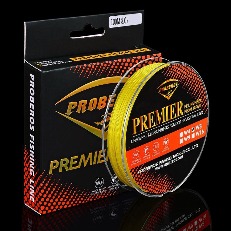 PROBEROS 8 Edited 100M Majestic Horse Fish Line, 0.4 / 6LB, 0.6 / 8LB, 0.8 / 10LB, 1.0 / 15LB, 1.5 / 20LB, 2.0 / 30LB, 3.0 / 40LB, 4.0 / 50LB, 5.0 / 60LB