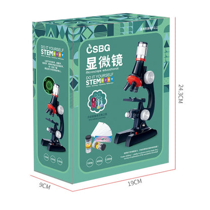 HD 1200 Times Microscope Children Educational Toys, Black, Pink, Light Blue