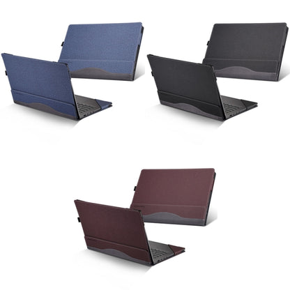 PU Leather Laptop Protective Case For HP Envy X360 15-BP / CN / DR / DS, Blue, Black, Wine Red