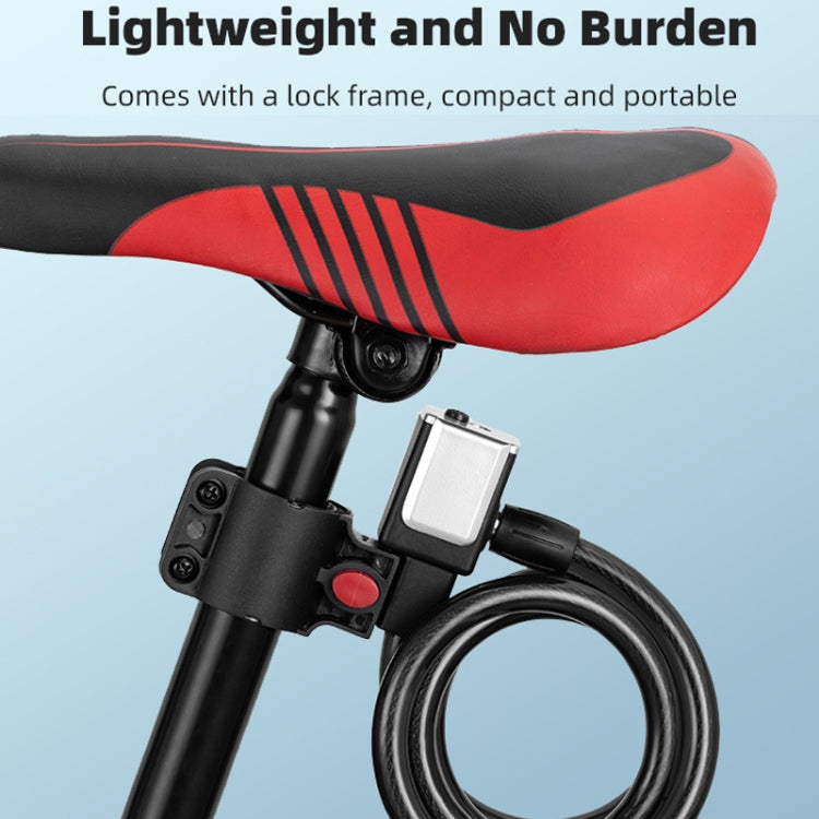 BG-0518 Mountain Bike Portable Anti-Theft Bold Cable Lock, Length:, 1.5m With Lock Frame, 1.8m With Lock Frame