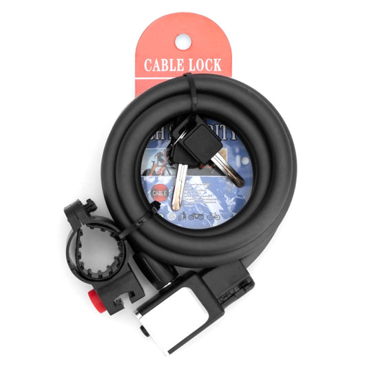 BG-0518 Mountain Bike Portable Anti-Theft Bold Cable Lock, Length:, 1.8m With Lock Frame