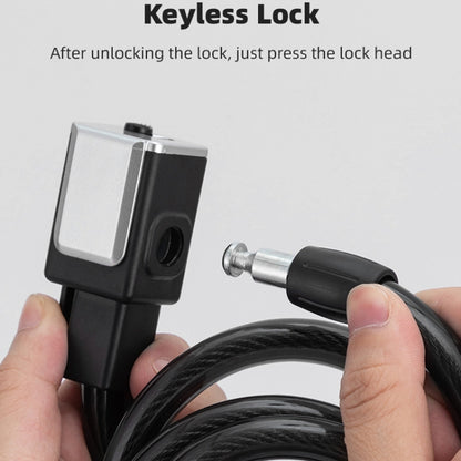 BG-0518 Mountain Bike Portable Anti-Theft Bold Cable Lock, Length:, 1.8m With Lock Frame