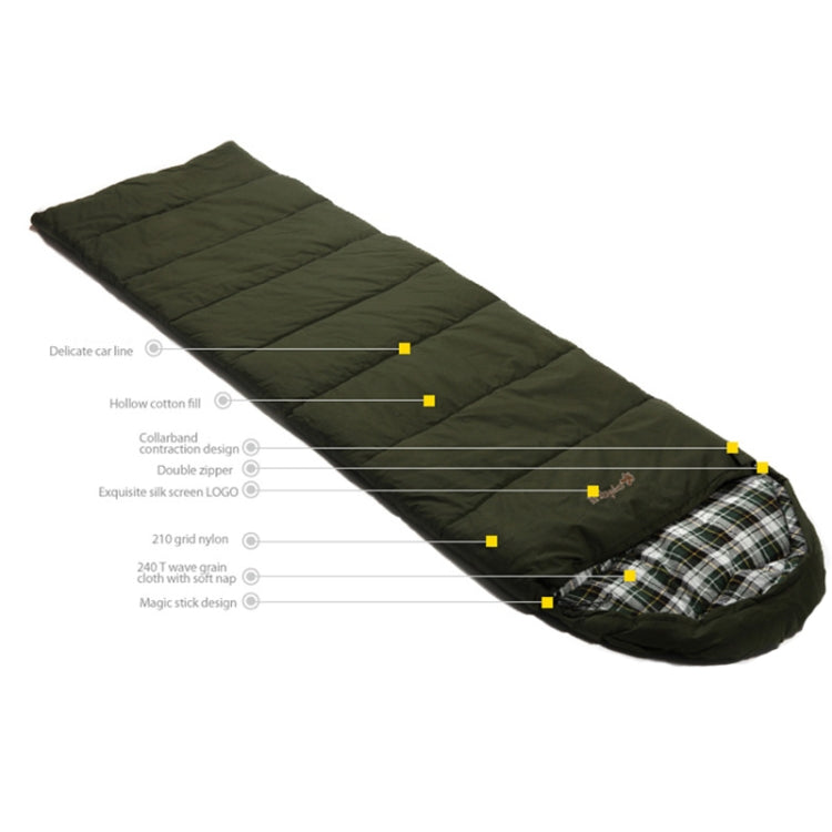 CHANODUG FX-8309 Camping Warm Envelop Style Sleeping Bag, Sleeping Bag Green, Sleeping Bag Khaki