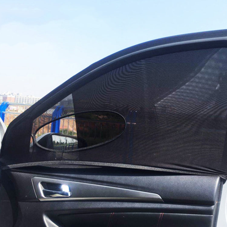 1 Pair Mesh Linen Car Adhesive Curtain Sunshade, Rear window 126x80cm, Front window 140x92cm