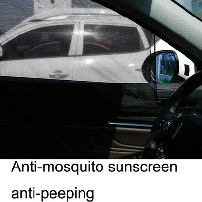 1 Pair Mesh Linen Car Adhesive Curtain Sunshade, Rear window 126x80cm, Front window 140x92cm