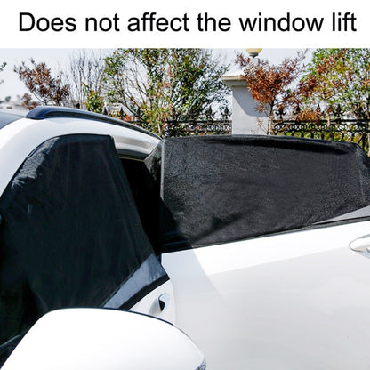1 Pair Mesh Linen Car Adhesive Curtain Sunshade, Rear window 126x80cm, Front window 140x92cm