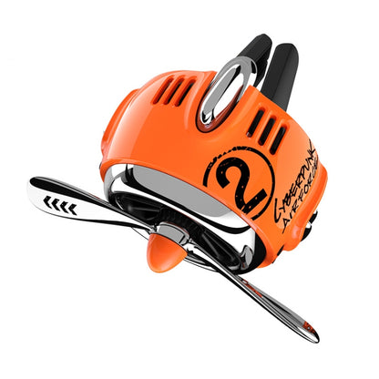 Car Air Conditioner Air Outlet Aromatherapy Small Fan, Black, Orange