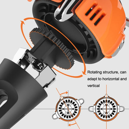 Car Air Conditioner Air Outlet Aromatherapy Small Fan, Black, Orange
