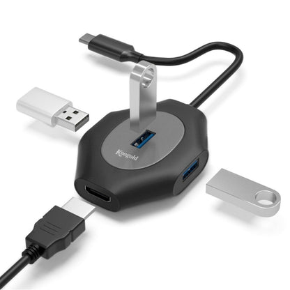 2 PCS PD Fast Charging Multi-Port USB Docking Station, Type-C to PD3.0+1xUSB3.0+3xUSB2.0, USBC to USB5V+1xUSB3.0+3xUSB2.0, USB3.0 to USB5V+1xUSB3.0+3xUSB2.0