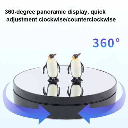 25cm Adjustable Speed Electric Rotating Display Stand Video Shooting Props Turntable, Black Mirror, White Mirror, Golden Mirror, Silver Mirror