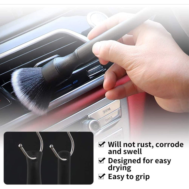Car Air Conditioner Outlet Brush Interior Cleaning Soft Brush, Small+Large Red, Small+Large Black, Small+Large Blue