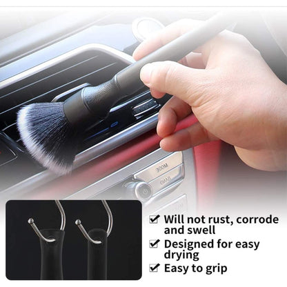 Car Air Conditioner Outlet Brush Interior Cleaning Soft Brush, Small+Large Red, Small+Large Black, Small+Large Blue