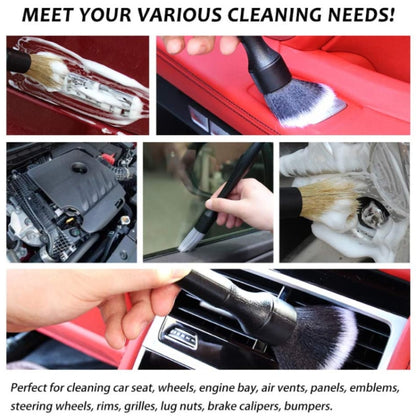 Car Air Conditioner Outlet Brush Interior Cleaning Soft Brush, Small+Large Red, Small+Large Black, Small+Large Blue