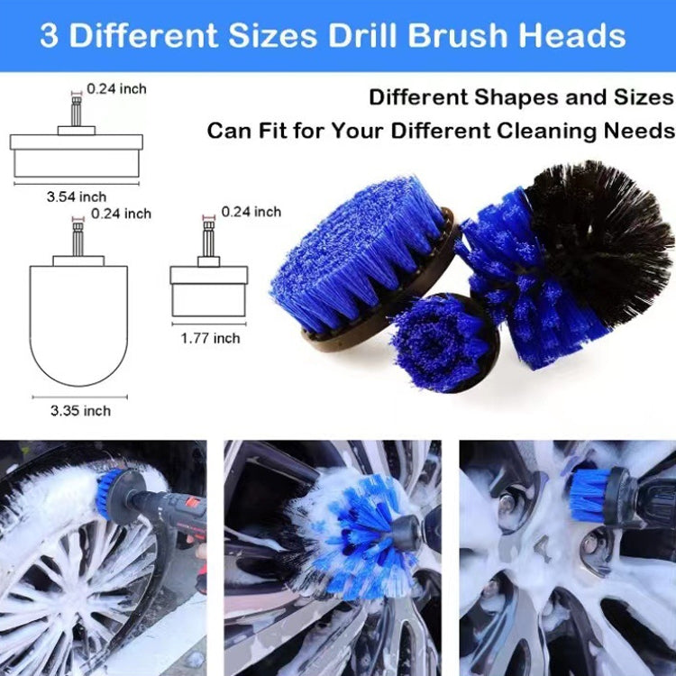 Electric Drill Cleaning Brush Water-Proof Gloves, 18 PCS / Set