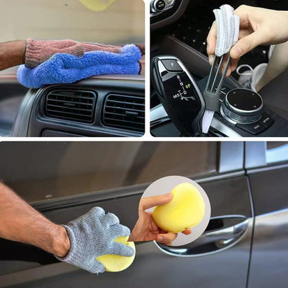 Electric Drill Cleaning Brush Water-Proof Gloves, 18 PCS / Set