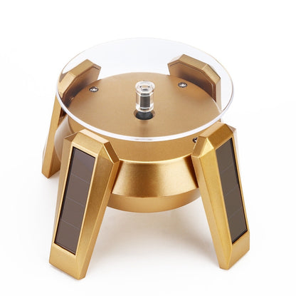 High-Footed UFO Solar 9cm 360 Rotating Display Stand Props Turntable, Gold Blue Light, Silver Blue Light, Black Blue Light, White Blue Light