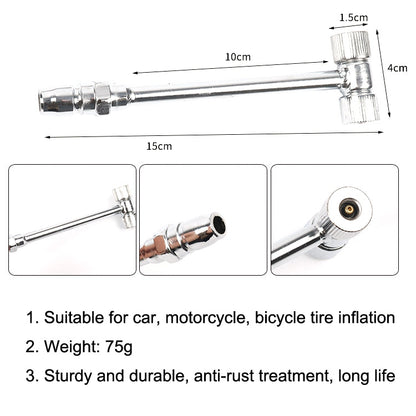 Car Tire Double-Ended Air Nozzle, T-type, Globe, Straight Handle, Straight Handle With Gaselet, Tobacco Bag With Gaselet