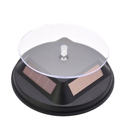 12cm Solar Rotating Display Stand Props Turntable, White, Black