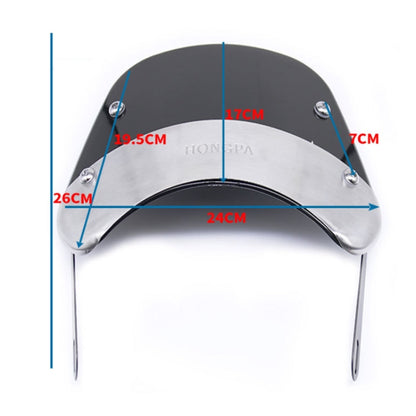 HONGPA DY-002 5-7 Inch Retro Motorcycle Modified PC Windshield