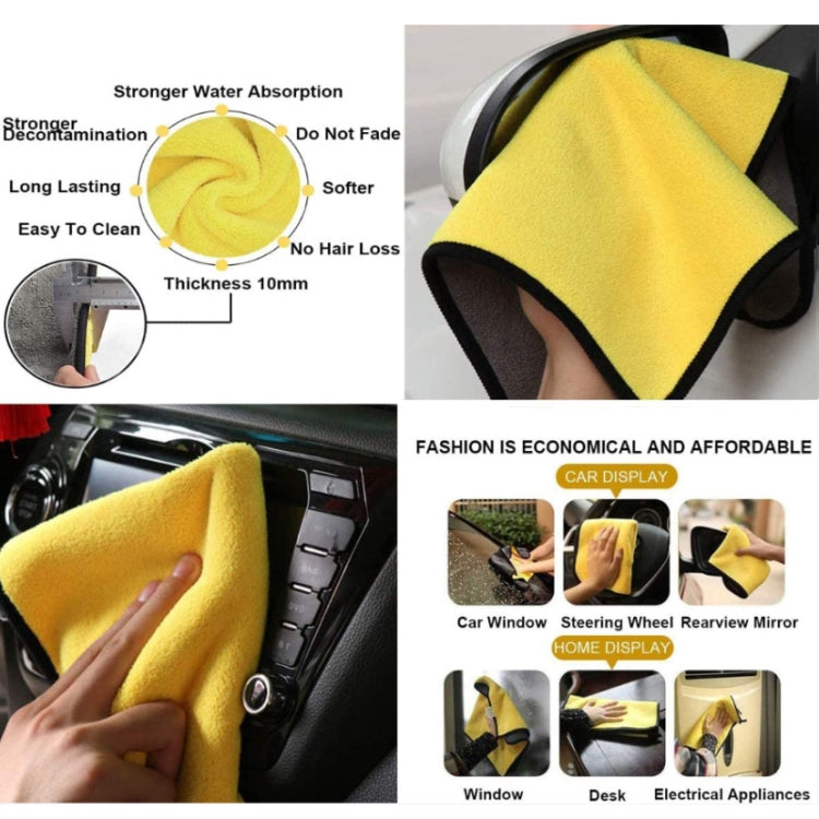 Double-Sided Towel Car Wash Gloves, 13 PCS / Set