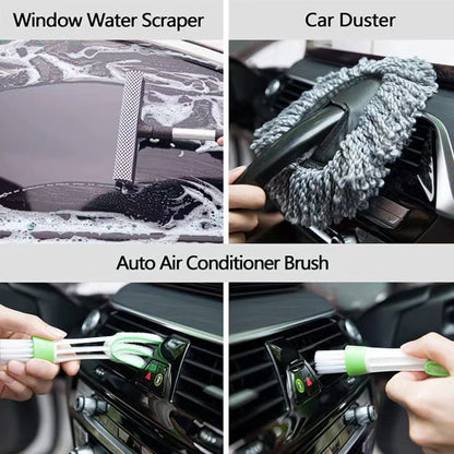 Car Wash Gloves Double-Sided Wiper Towel, 14 PCS / Set