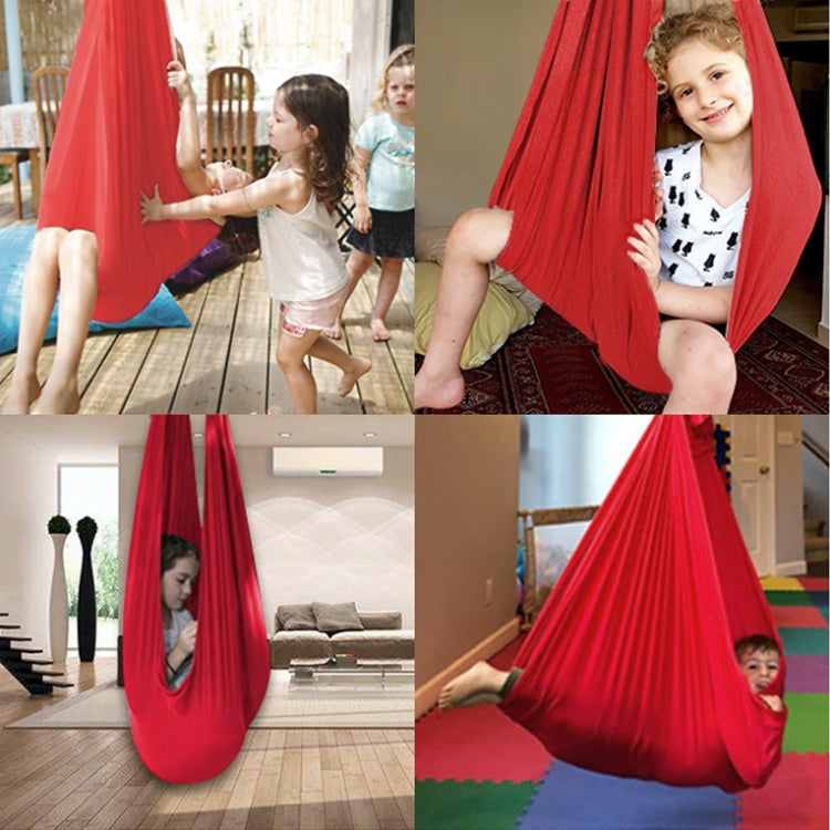Kids Elastic Hammock Indoor Outdoor Swing, Size:, 1x2.8m (Red), 1x2.8m (Green), 1x2.8m (Dark Blue), 1x2.8m (Purple), 1x2.8m (Sky Blue), 1x2.8m (Silver Gray), 1x2.8m (Black), 1.5x2.8m (Red), 1.5x2.8m (Green), 1.5x2.8m (Dark Blue), 1.5x2.8m (Purple)