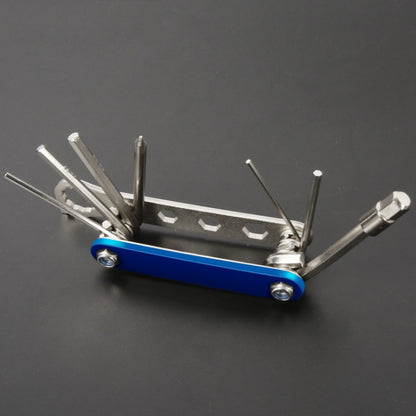 Bicycle 12 In 1 Portable Repair Tool, Black, Red, Blue