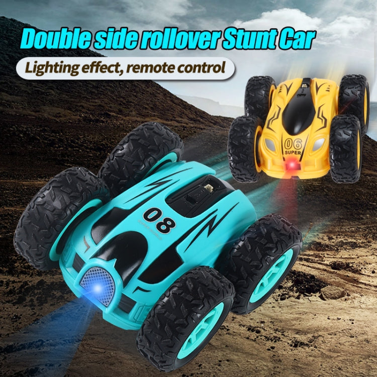 RD158-3 2.4G Mini High Speed Double Sided Remote Control Car Toy, English Box 08 Blue, English Box 08 Yellow
