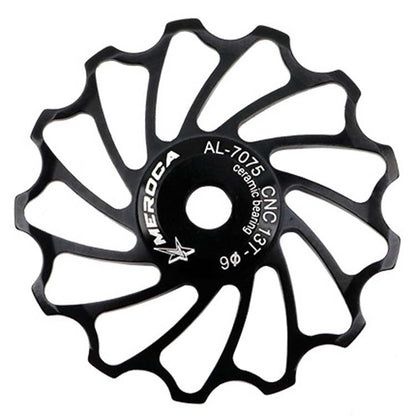 MEROCA Ceramic Bearing Mountain Bike Guide Wheel, 11T Black, 11T Red, 13T Black, 13T Red