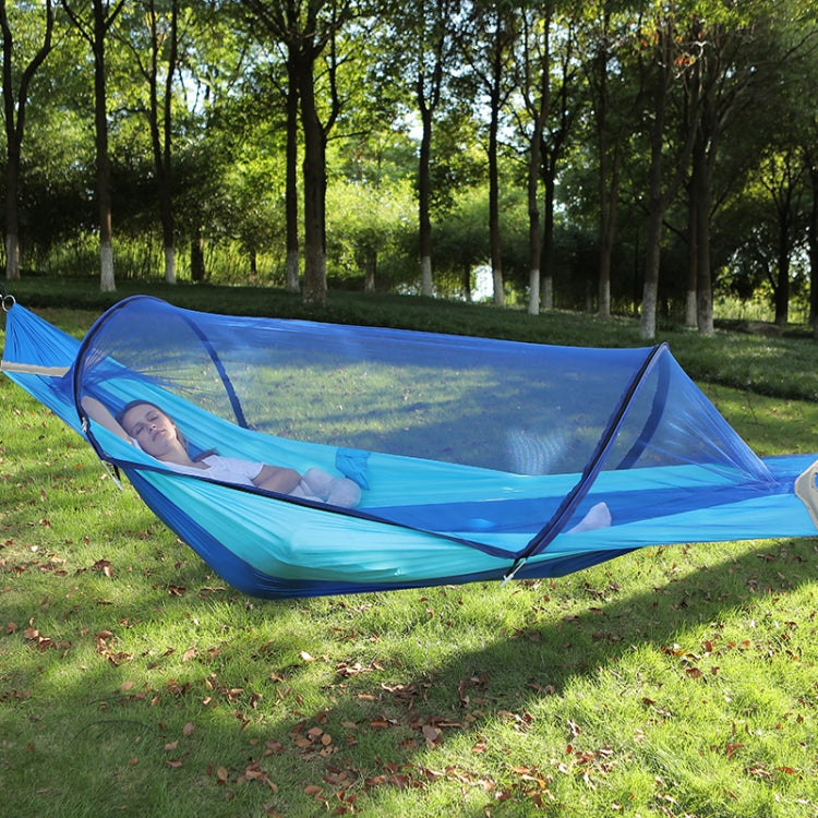 Outdoor Camping Anti-Mosquito Quick-Opening Hammock, Spec:, Single (Fruit Green+Ink Green), Single (Pink+Sky Blue), Double (Fruit Green+Ink Green), Double (Pink+Sky Blue), Double (Army Green)