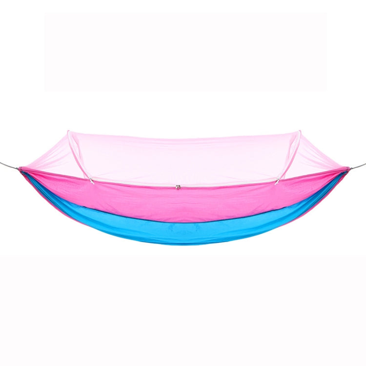 Outdoor Camping Anti-Mosquito Quick-Opening Hammock, Spec:, Single (Fruit Green+Ink Green), Single (Pink+Sky Blue), Double (Fruit Green+Ink Green), Double (Pink+Sky Blue), Double (Army Green)