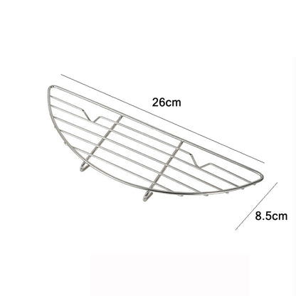 304 Stainless Steel Camping BBQ Frying Pan Steaming Rack, Size:, 26x8.5cm, 37x11cm