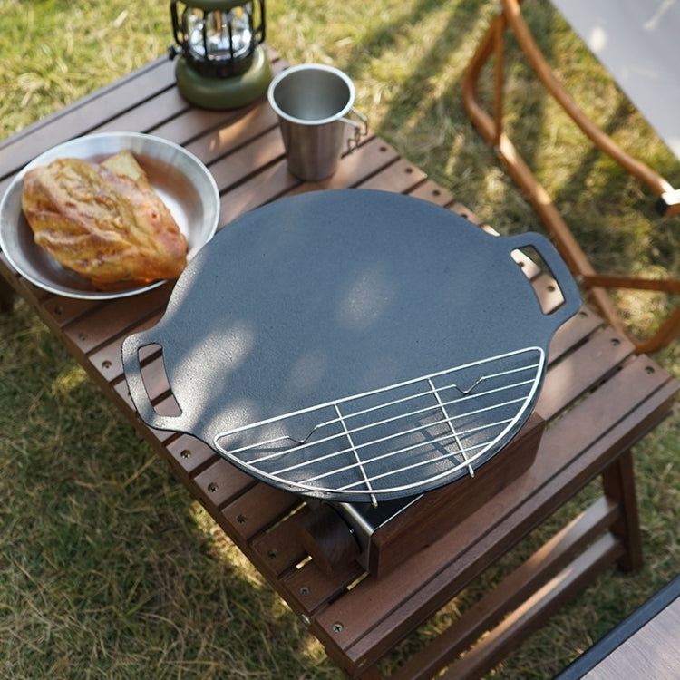 304 Stainless Steel Camping BBQ Frying Pan Steaming Rack, Size:, 26x8.5cm, 37x11cm