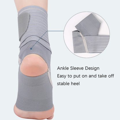 Outdoor Anti-sprain Bandage Compression Ankle Support For Men and Women, Compression Ankle Support (Grey), Compression Ankle Support (Black)