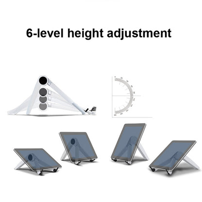 UP-1S Foldable Laptop Stand Mobile Phone Tablet Desktop Stand, Black, White