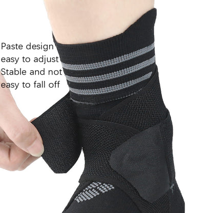 Nylon Sports Compression Striped Bandage Ankle Support, S, M