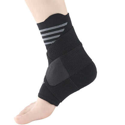 Nylon Sports Compression Striped Bandage Ankle Support, S, M