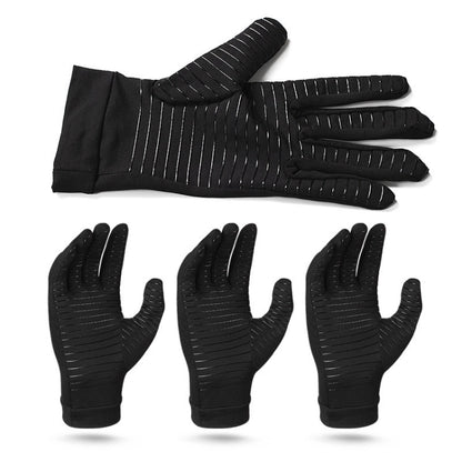 Copper Fiber Pressure Sports Fitness Anti-Slip Gloves, Size:, S, M, L
