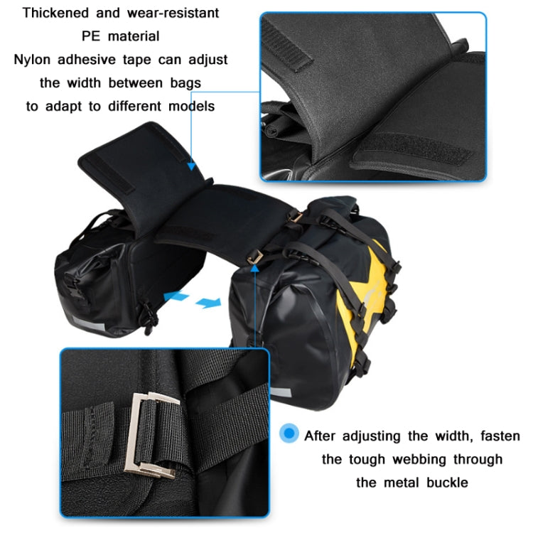 AFISHTOUR FM2021 Large Capacity Waterproof Motorcycle Rear Seat Bag, Yellow, Red, Black, Grey, Lake Blue