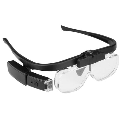 11642DC Multi-magnification Glasses-type Maintenance Rechargeable Magnifying Glass, 11642DC