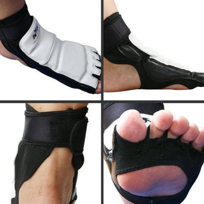 A Pair Taekwondo Boxing Half-toe Foot Guard, XS Foot Cover (Size 27-29), S Foot Cover (Size 30-33), M Foot Cover (Size 34-36), L Foot Cover (Size 37-39), XL Foot Cover (Size 40-44)
