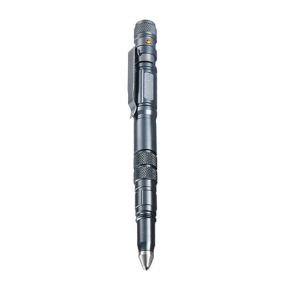 P08 Outdoor LED With Flashing Tungsten Steel Window Breaking Self-Defense Pen, Black, Gold, Grey